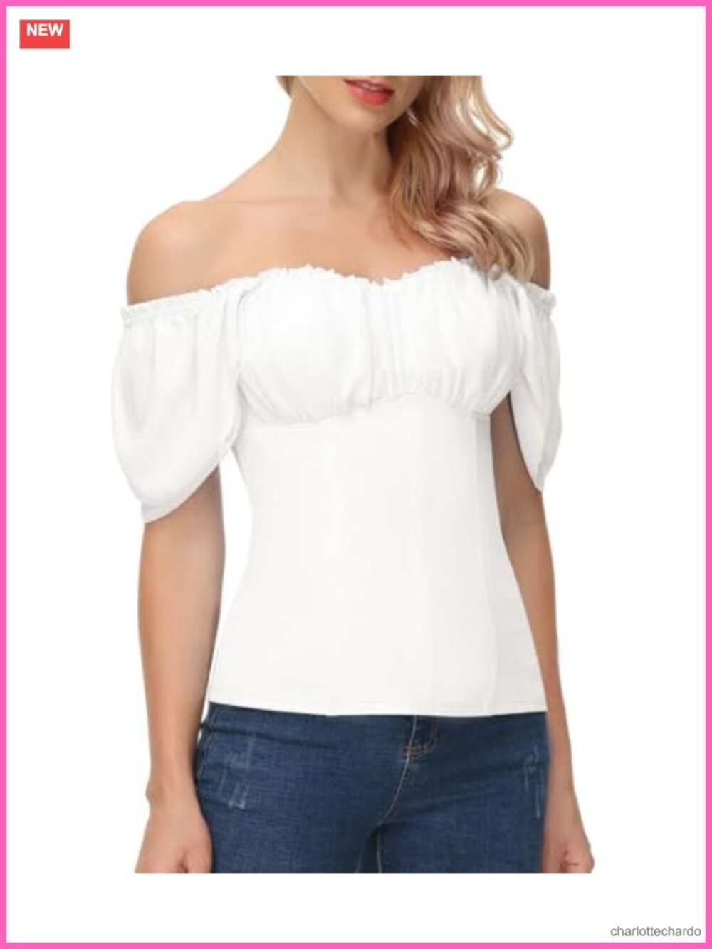 Women's Peasant Blouse Off Shoulder Renaissance Pirate Top Ruffle